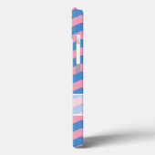 Blauw Violet Frosted Orchid Chevrons met vlinder Case-Mate iPhone Case (Achterkant / Links)