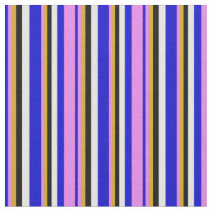 Blauw, Violet, Goldenrod, zwart en wit gekleurd Stof
