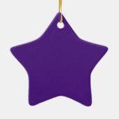 Blauw-violet (kleurenwiel) (stevige kleur) keramisch ornament (Achterkant)