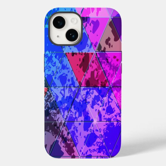 Blauw Violet Kleurrijke grunge textuur Case-Mate iPhone Case (Achterkant)