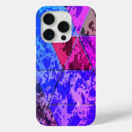 Blauw Violet Kleurrijke grunge textuur iPhone 15 Pro Case