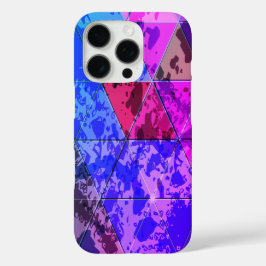 Blauw Violet Kleurrijke grunge textuur iPhone 16 Pro Hoesje