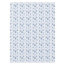 Blauw Violet modern kerstboompatroon Tafelkleed