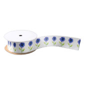 Blauw Violet Pansy Patroon Lint (Spoel)