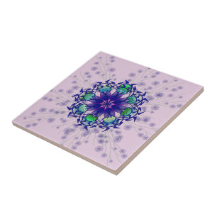Blauw Violet Perennial keramische tegel Tegeltje