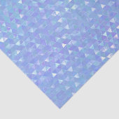 Blauw Violette Trendy Driehoeken Geometrisch Feest Tissuepapier (Detail)