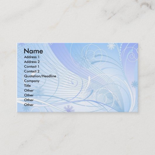 blauw visitekaartje (Voorkant)