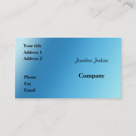 Blauw Visitekaartje (Voorkant)