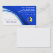 blauw visitekaartje (Voorkant / Achterkant)