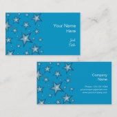 Blauw visitekaartje zijblauw (Voorkant / Achterkant)