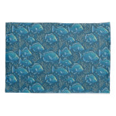 Blauw vispatroon kussensloop (Achterkant)