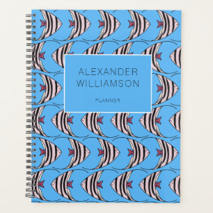 Blauw vispatroon planner