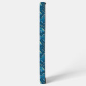 Blauw vispatroon samsung galaxy hoesje (Linkerkant)