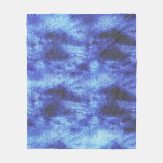 blauw vlak fleece deken (Voorkant)