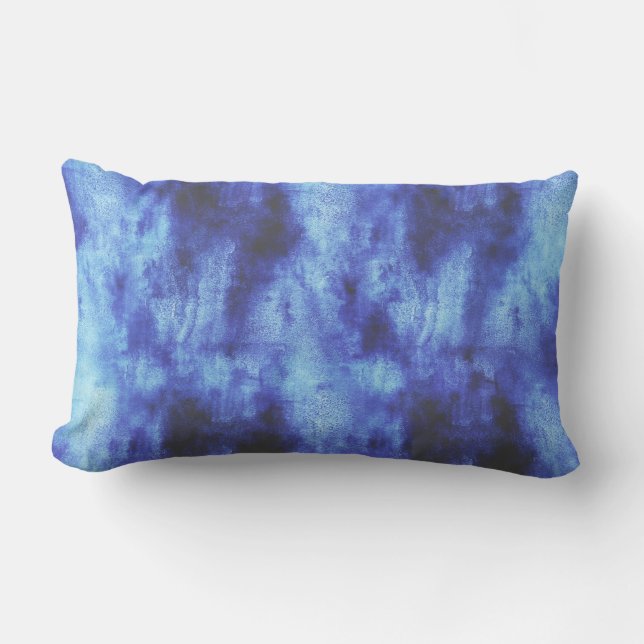 blauw vlak kussen (Voorkant)