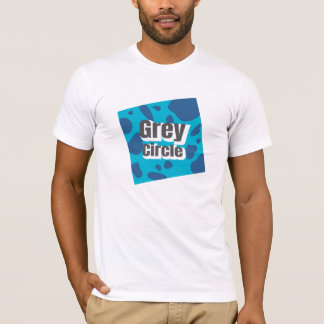 Blauw Vlekkerig Vierkant met Rebellieke Uitstralin T-shirt