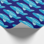 Blauw vliegtuig cadeaupapier (Hoek)