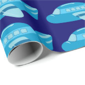 Blauw vliegtuig cadeaupapier (Rol Hoek)