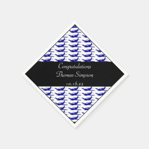blauw vliegtuig servetten