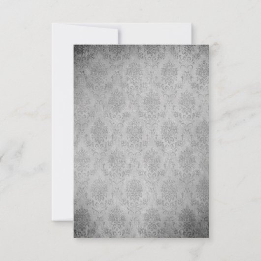 Blauw vlinder Damask Vrijgezellenfeest Kaart (Achterkant)