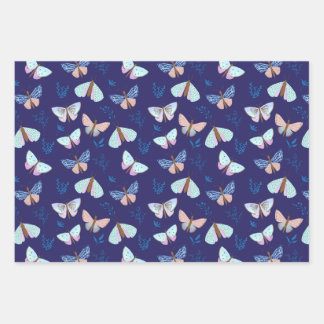  blauw vlinderinpakpapier inpakpapier vel