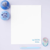 Blauw Voedsel Etiket Flyer (Enkel)