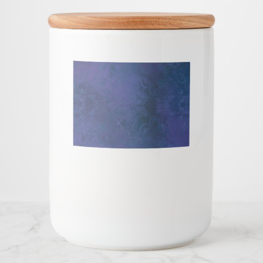 blauw voedselcontainer etiket (Voorkant)