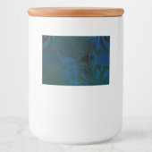 blauw voedselcontainer etiket (Voorkant)