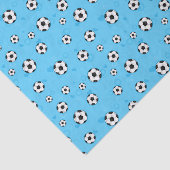 Blauw Voetbal Patroon Tissuepapier (Detail)