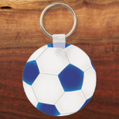Blauw Voetbal Sleutelhanger (Voorkant)