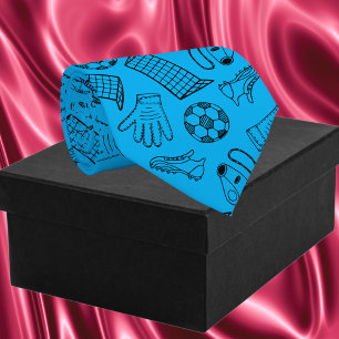 Blauw Voetbaluitrustingspatroon Stropdas