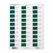 Blauw Vogel Aangepast Retouradreslabel Etiket (Full Sheet)