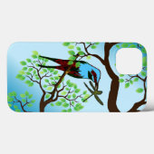 Blauw vogelontwerp Case-Mate iPhone case (Achterkant (horizontaal))