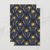 Blauw Vogelpapier blanco kaarten (Voorkant / Achterkant)