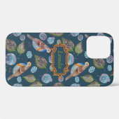 Blauw vogelpatroon Waterverf Case-Mate iPhone Case (Achterkant (horizontaal))