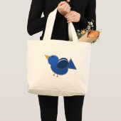 Blauw vogelTas Grote Tote Bag (Voorkant (product))