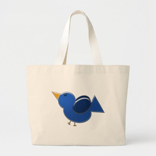Blauw vogelTas Grote Tote Bag (Voorkant)