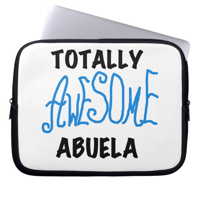 Blauw Volledig Geweldige Abuela Gifts Laptop Sleeve (Voorkant)