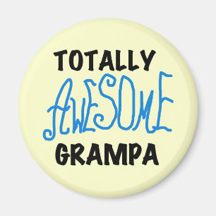 Blauw Volledig Geweldige Grampa T-shirts en gesche Magneet