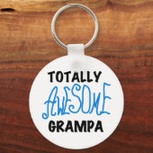 Blauw Volledig Geweldige Grampa T-shirts en gesche Sleutelhanger (Voorkant)