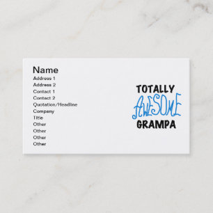 Blauw Volledig Geweldige Grampa T-shirts en gesche Visitekaartje