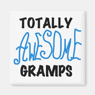 Blauw Volledig Geweldige Gramps T-shirts en gesche Magneet