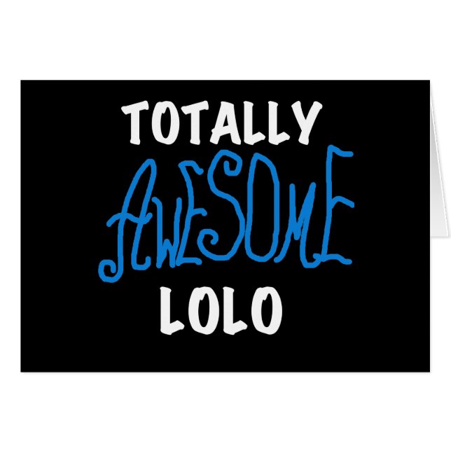 Blauw Volledig Geweldige Lolo T-shirts en geschenk (Voorkant Horizontaal)