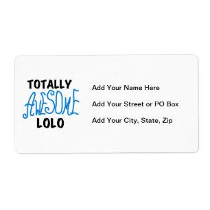 Blauw Volledig Geweldige Lolo T-shirts en geschenk Etiket