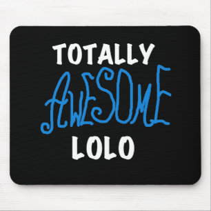 Blauw Volledig Geweldige Lolo T-shirts en geschenk Muismat