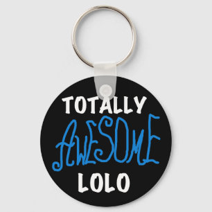 Blauw Volledig Geweldige Lolo T-shirts en geschenk Sleutelhanger