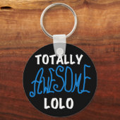 Blauw Volledig Geweldige Lolo T-shirts en geschenk Sleutelhanger (Voorkant)
