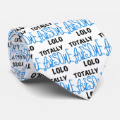 Blauw Volledig Geweldige Lolo T-shirts en geschenk Stropdas (Opgerold)