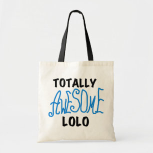 Blauw Volledig Geweldige Lolo T-shirts en geschenk Tote Bag