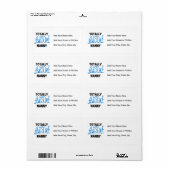 Blauw volledig Geweldige nanny T-shirts en cadeaut Etiket (Full Sheet)